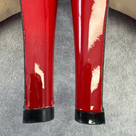 Gucci Gg Matelasse 95mm Red Nylon Slouchy Quilted Heeled Boots - Picture 9 of 13